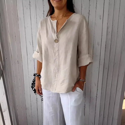 V-Hals Blouse Elegante Knot Detail