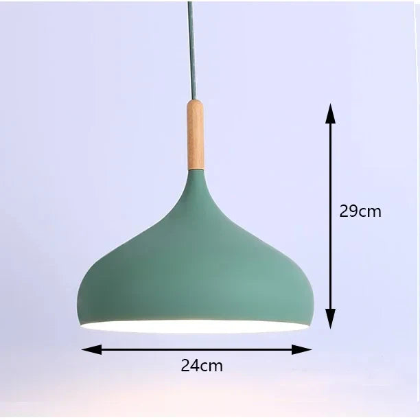 Aluminium hanglamp met E27 fitting in 8 moderne kleuren