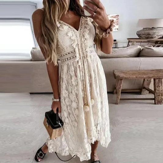 Bohemian Maxi Jurk Zomer Lange Vrouwelijke Jurk - StudioMarella