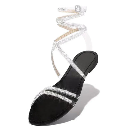 Glitter Sandalen met Steentjes voor Zomer