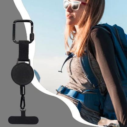 Intrekbare Telefoonhouder met Diefstalbeveiliging en Riemclip voor Actieve Levensstijl