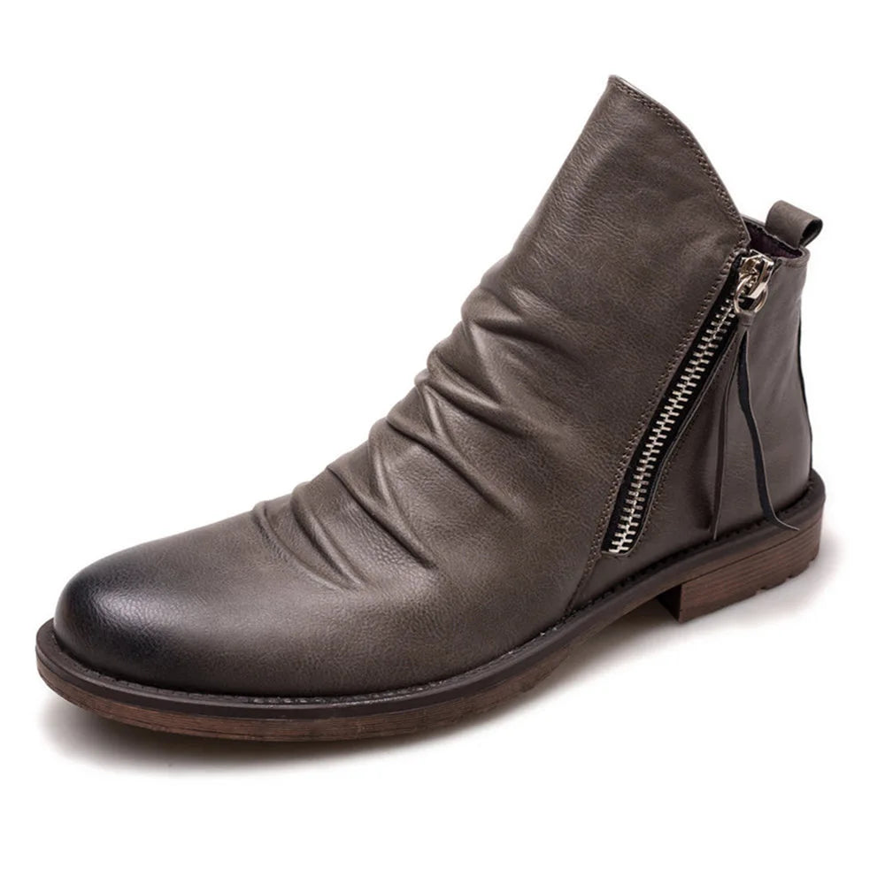 Zwarte Leer Chelsea Boots voor Heren