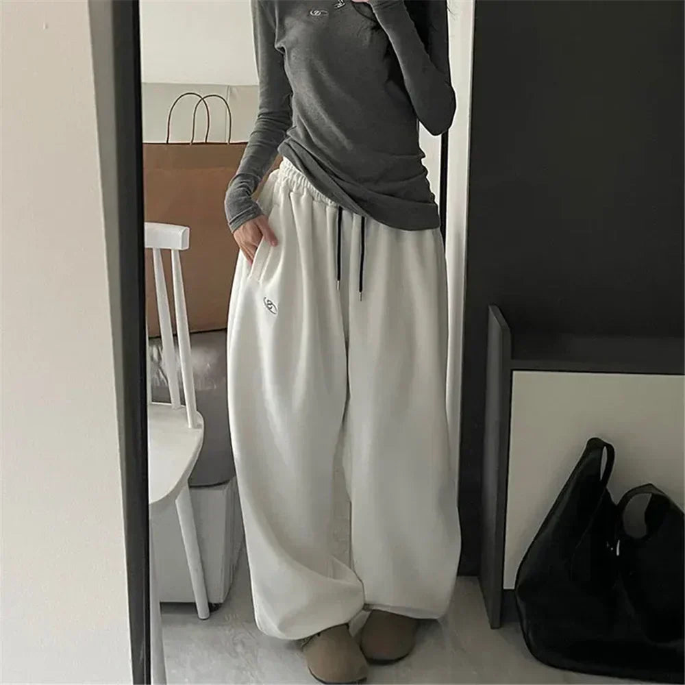 Dames Oversized Sweatpants Grijs Lounge Broek Comfortabel