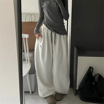 Dames Oversized Sweatpants Grijs Lounge Broek Comfortabel