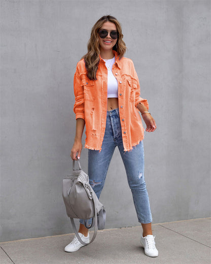 Blauwe Denim Jas Klassiek Model voor Mannen