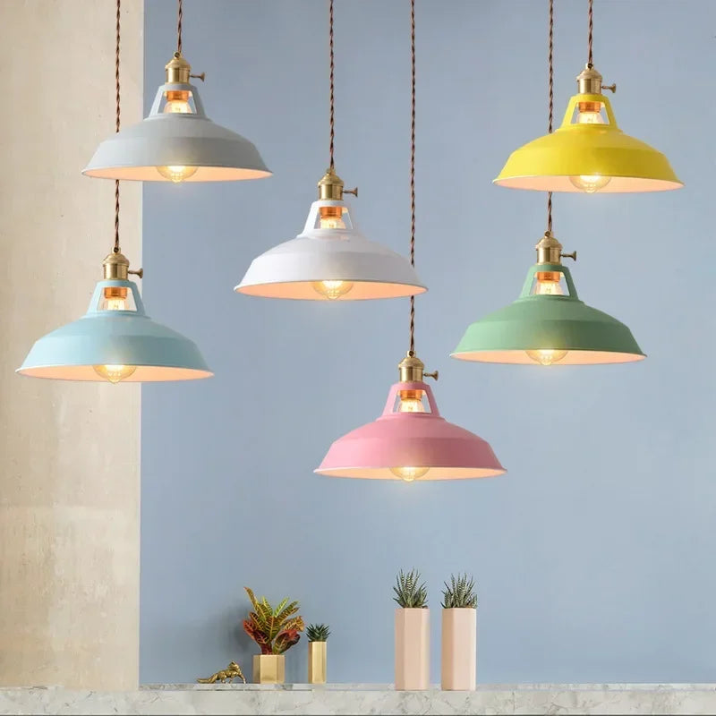 Aluminium hanglamp met E27 fitting in 8 moderne kleuren