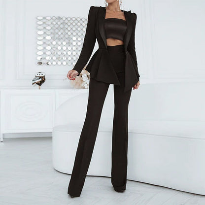 Dames Blazer Set Tweedelig Klassiek Design