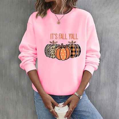 Halloween Sweatshirt met Pompoen Print - StudioMarella