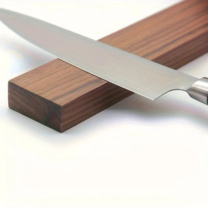 Magnetische Messenstrip Walnoot 40cm Wand Messenrek Hout Keuken Messtrip Muurbevestiging Messenhouder