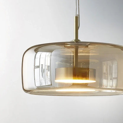 Scandinavische Glazen Hanglamp – Warm Sfeerlicht met Amber, Helder of Grijs Glas – Ø 15, 25 of 35 cm – Moderne Verlichting voor Keuken, Eetkamer en Woonkamer