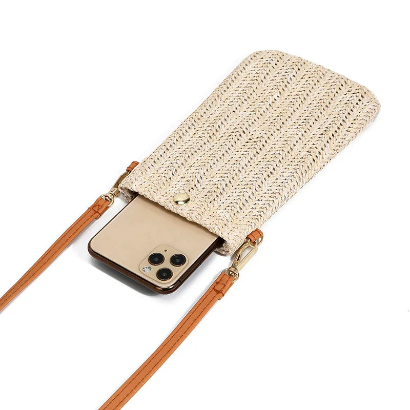 Stro Clutch Zomerse Handtas Mode Accessoire
