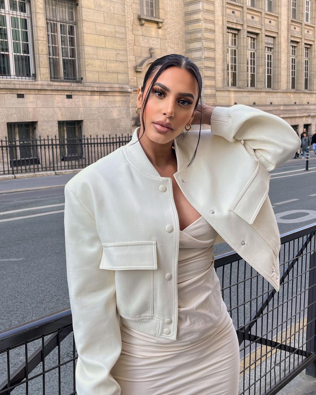 Witte Bomberjas Heren XL Maat Leer Look