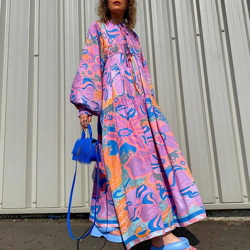 Zomerjurk Vrouw Maxi Bloemenprint Jurk voor Zomer - StudioMarella