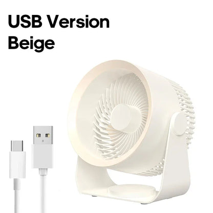 Draadloze Circulatie ventilator 4000mAh Oplaadbaar Wandmontage Zonder Boren Stil Bureau Badkamer Slaapkamer Luchtcirculatie
