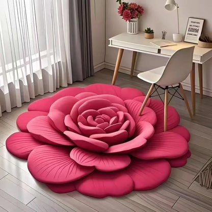 Zachte Badmat met Rozenblüten-Motief — Antislip Microfibermat voor Douche en Bad
