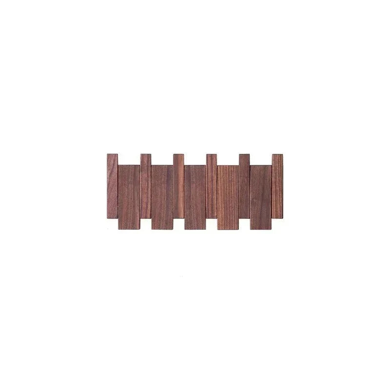 Magnetische Wandkapstok Beuken & Walnoot – Inklapbare Haken Duurzaam FSC-Hout Smal Design Hal Entree Slaapkamer Scandinavisch