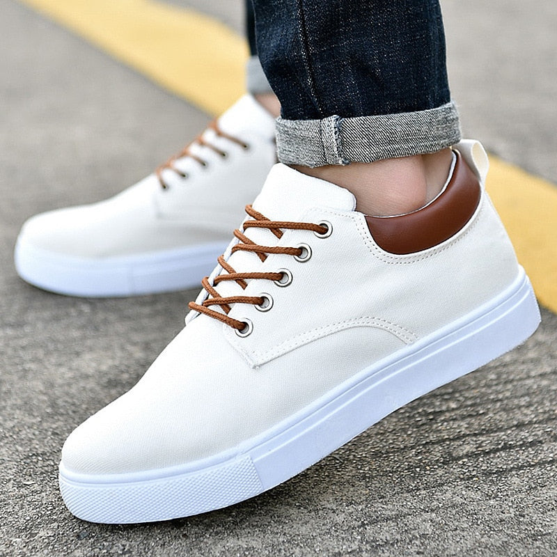 Heren Sneakers Leren Casual Schoenen Zwart Stijlvol