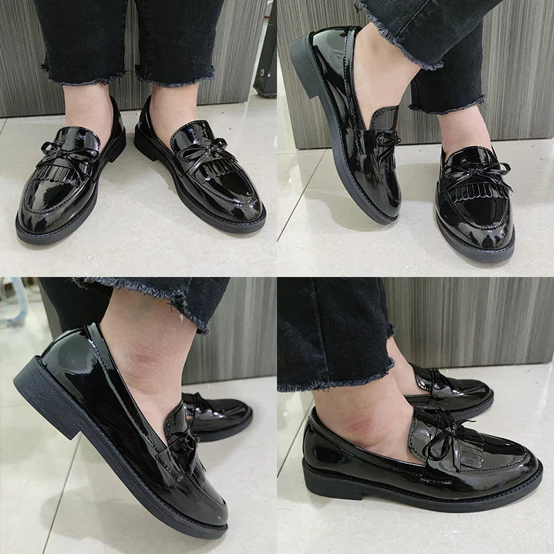 Zwarte Loafers Luxe Leer Schoenen