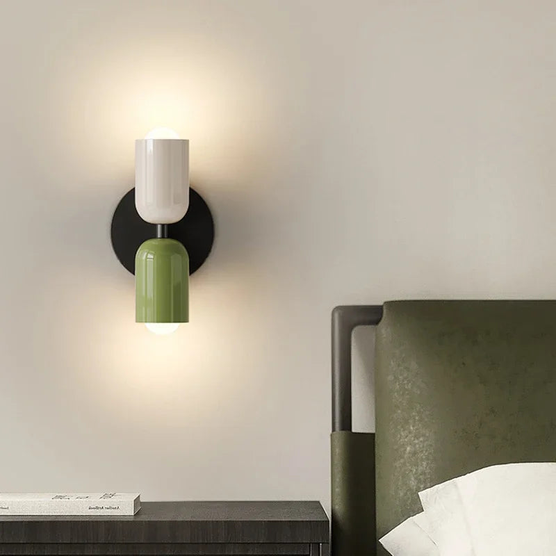 Wandlamp Crème Warm Wit Metaal IJzer E27 12cm LED 2 Lichts Slaapkamer Hal Woonkamer