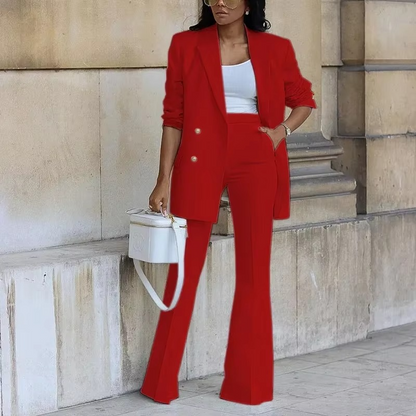 Dames Blazer Set met Broek - Tweedelig Kledingstuk voor Elk Seizoen