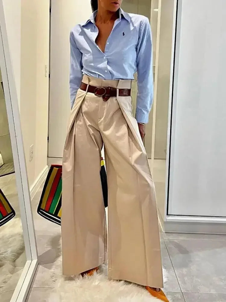 Dames Oversized Pakbroek Abrikooskleurig Zomerbroek