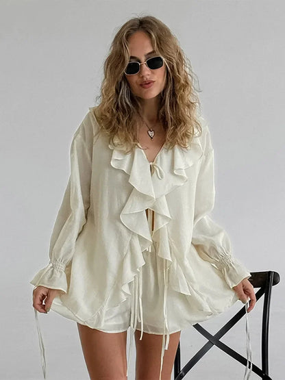 Vrouwenzomerjurk met Lange Mouwen