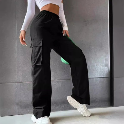 Dames Oversized Cargo Broek Legergroen Stijlvol