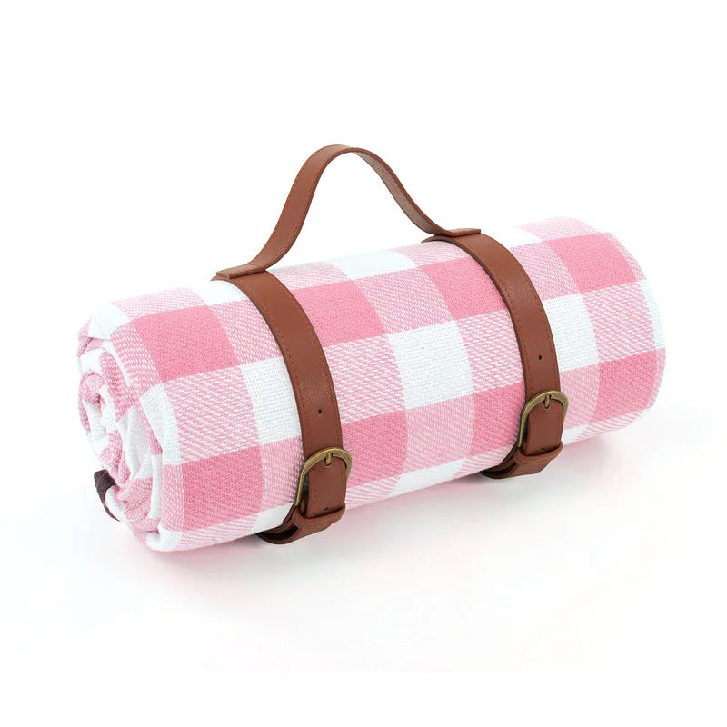 Picknickdeken Waterdicht Geruit Met Draagriem 150x200 Of 200x200 cm