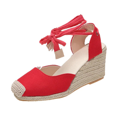 Vrouwensandalen Comfortabel Espadrille met Enkelband