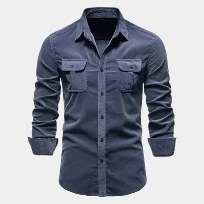 Elegante Overhemd voor Mannen Donker Blauw