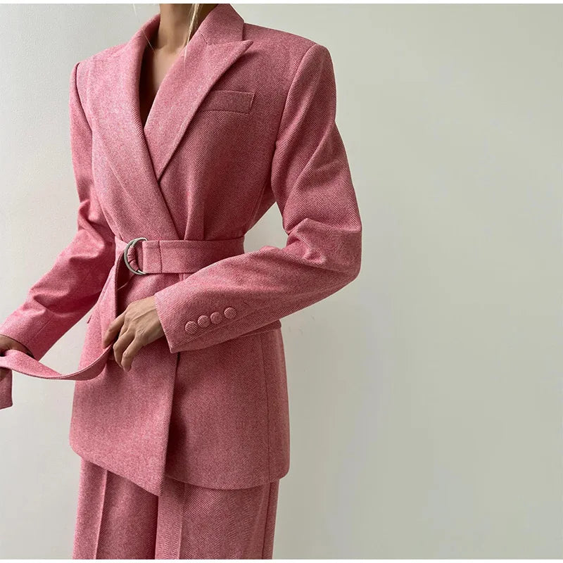 Dames 3-Delige Set - Blazer, Broek en Top met Corset