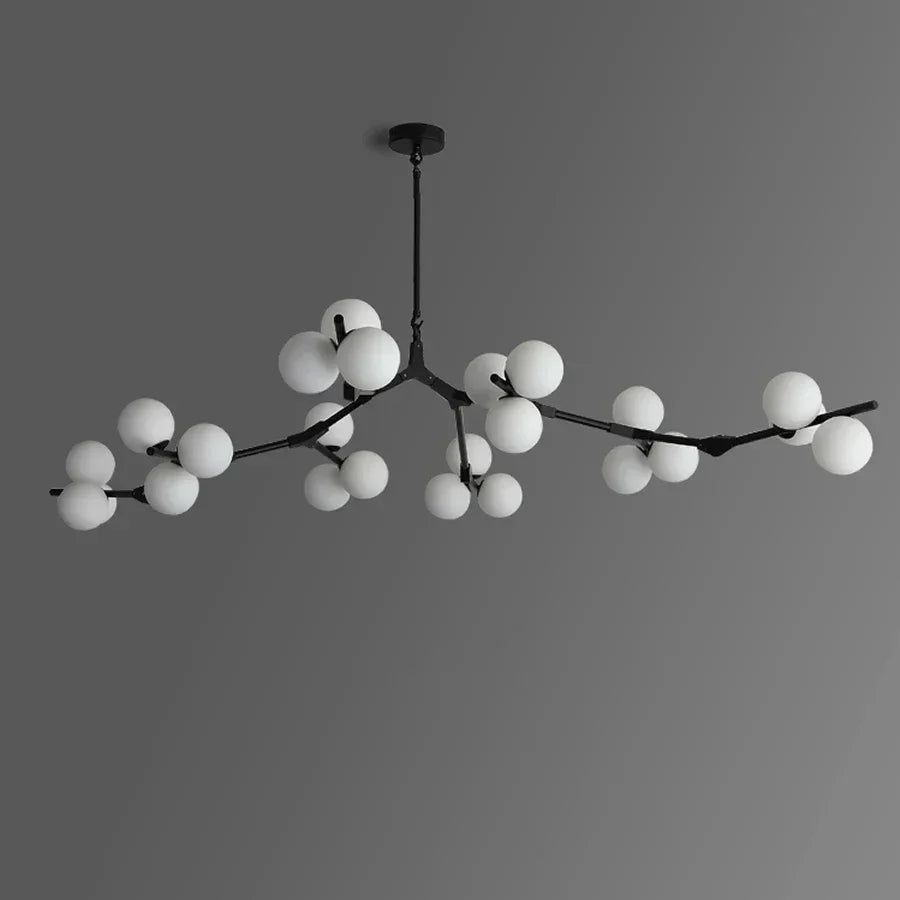 Hanglamp Takkenstructuur Mat Glas Goud Zwart G4 LED Woonkamer Eetkamer Scandinavisch Modern 12 18 24 Bollen