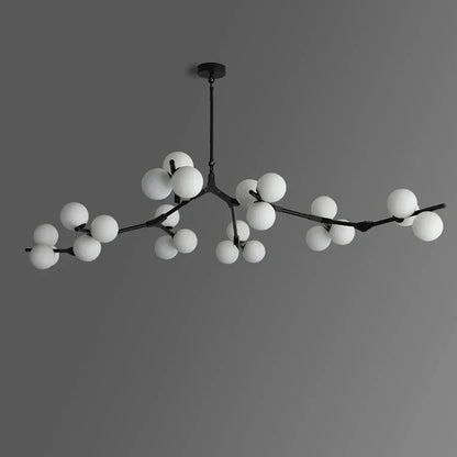 Hanglamp Takkenstructuur Mat Glas Goud Zwart G4 LED Woonkamer Eetkamer Scandinavisch Modern 12 18 24 Bollen