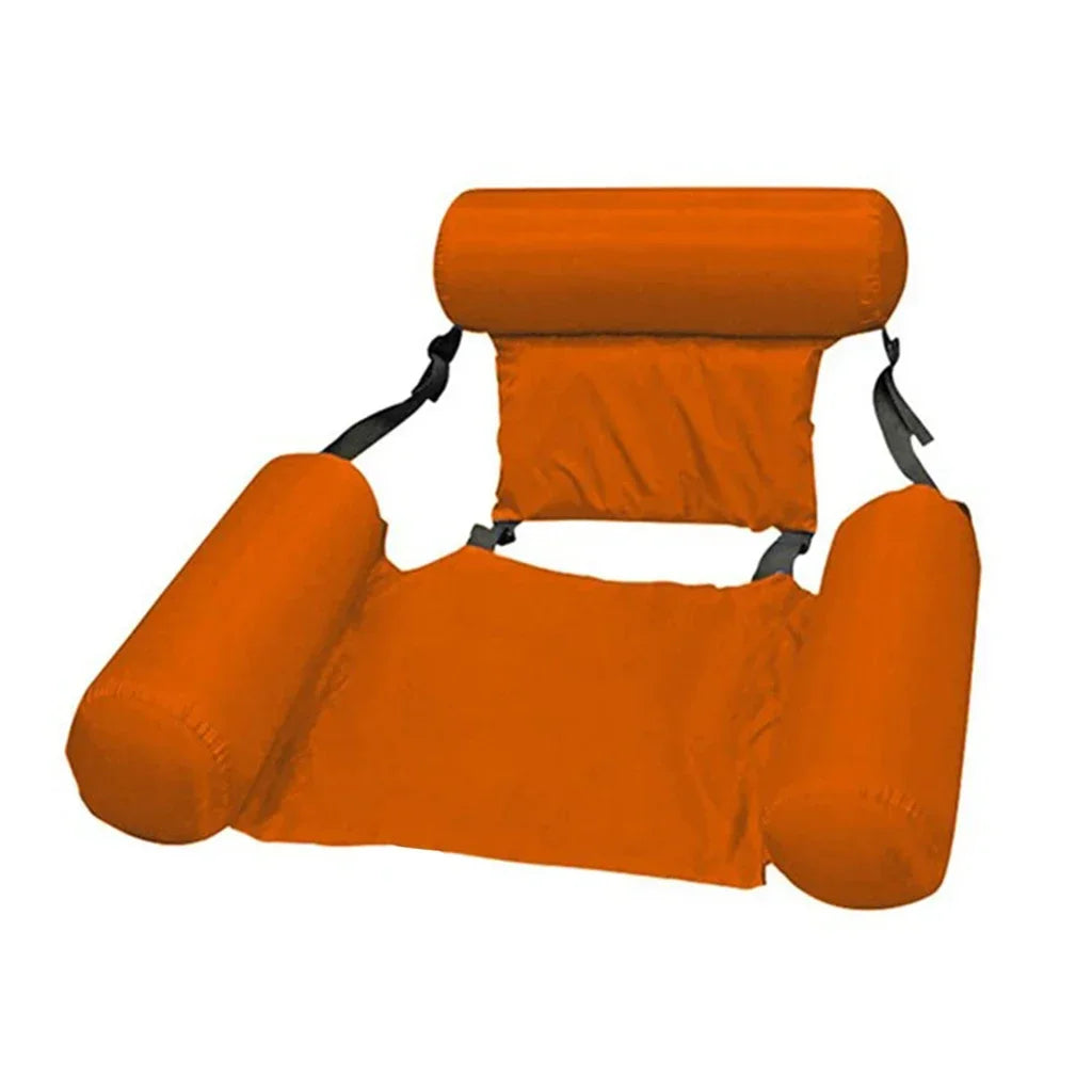 Opblaasbare Waterstoel met Rugleuning – Drijvende Zwembadstoel Mesh Design 100x120 cm Zwembadfauteuil