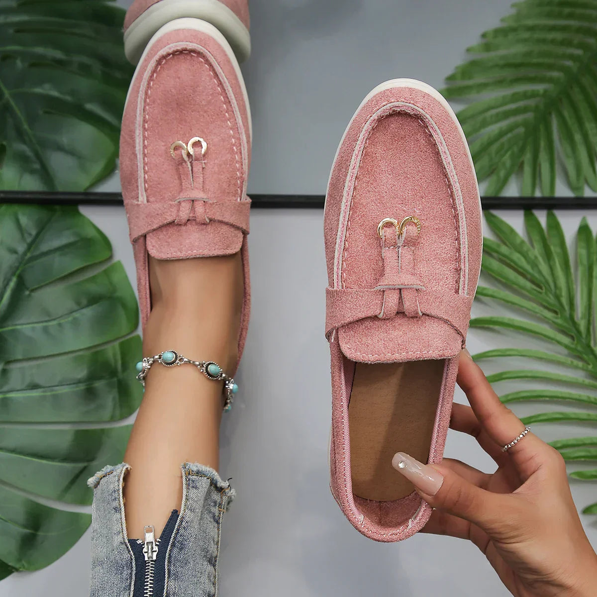 Vrouwenschoenen Plat Casual Faye Leer - StudioMarella