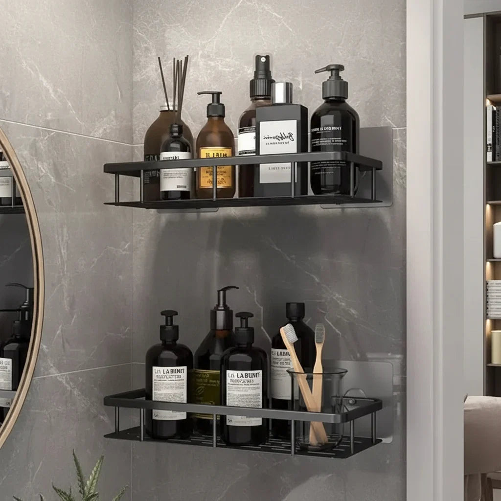 Badkamerplank Zelfklevend Boren ABS RVS Hoekplank Douche Scandinavisch Modern