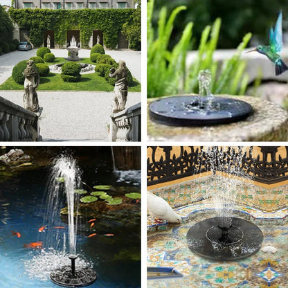 Zonne-energie Tuinfontein met Drijvend Design – Milieuvriendelijke Waterornament voor Vijver en Tuindecoratie