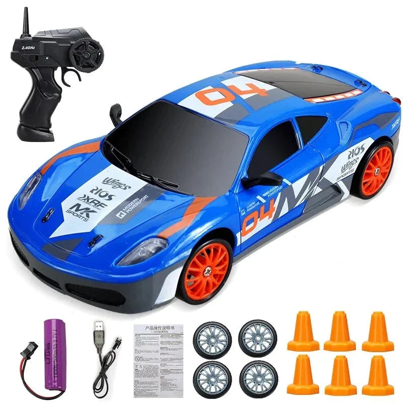 Minidrifter speelgoedauto RC-auto drift racer 2.4GHz afstandsbediening snelheid indoor outdoor kids jongens meisjes cadeau radiobestuurbare auto elektrisch voertuig