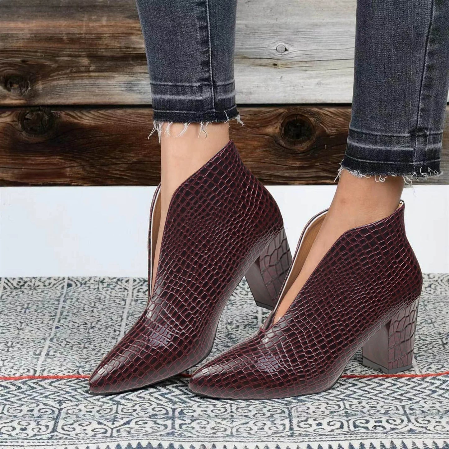 Enkellaarsjes Hoge Hak Elegante Dames Schoenen
