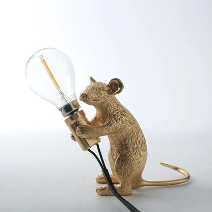 Decoratieve Muizenlamp Hars LED Verlichting Zittend of Liggend Wit Goud Zwart Tafel- en Nachtkastlamp voor Woonkamer Slaapkamer Kinderkamer