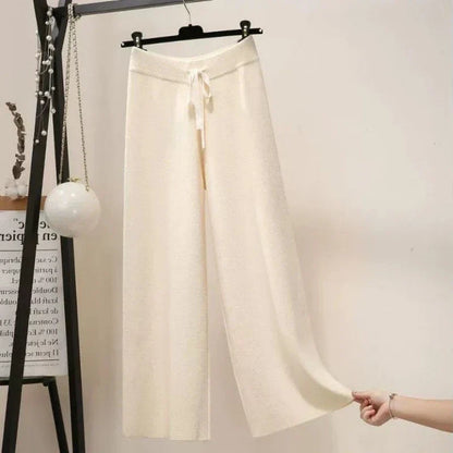 Dames Oversized Broek Zwart Gebreide Jogbroek
