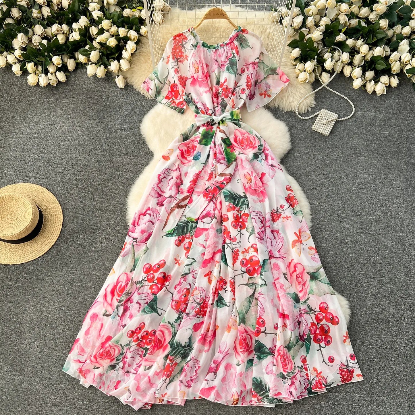 Bloemenjurk Elegante Vrouwelijke Zomerjurk