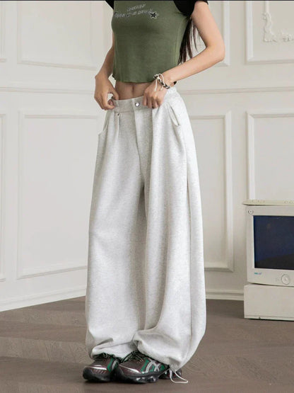 Dames Oversized Joggingbroek Zwart Sweatpants