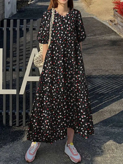 Zomerjurk Bloemenprint Vrouwen Jurk Zomerse Stijl