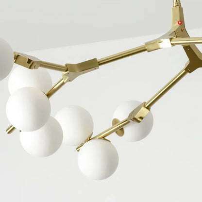 Hanglamp Takkenstructuur Mat Glas Goud Zwart G4 LED Woonkamer Eetkamer Scandinavisch Modern 12 18 24 Bollen
