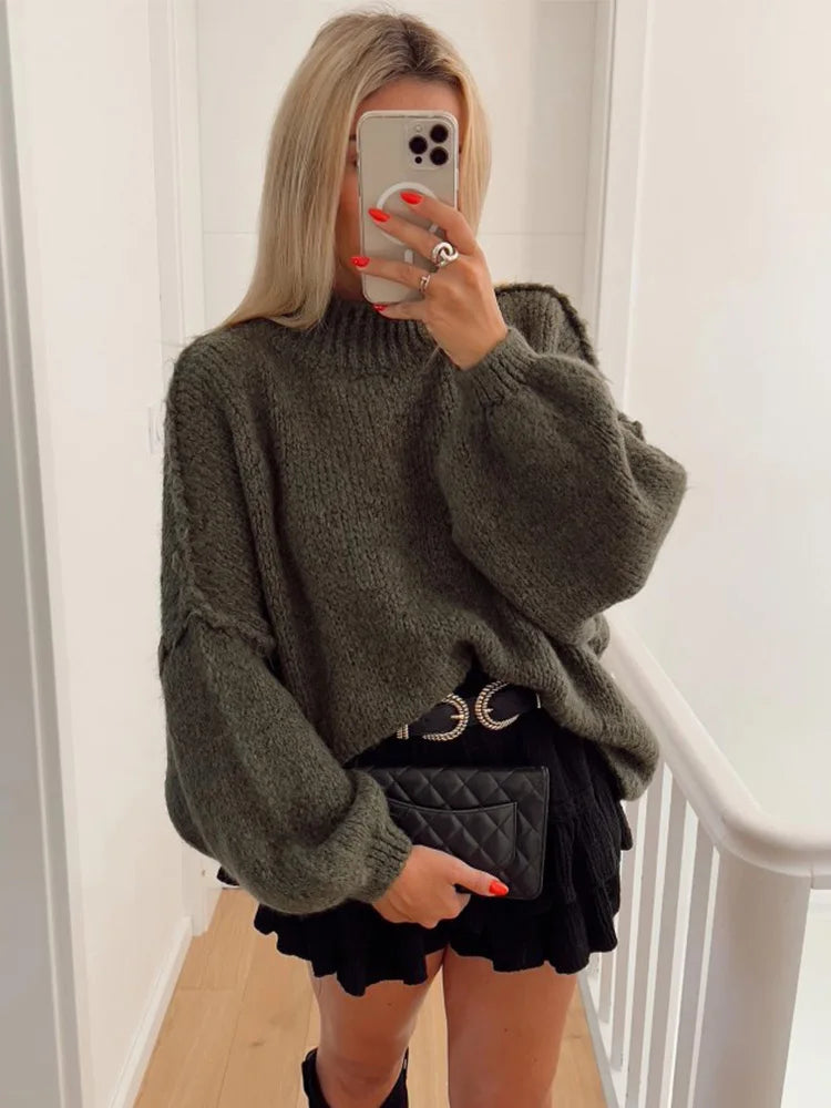 Dames Trui Gebreid Warme Elegante Stijl