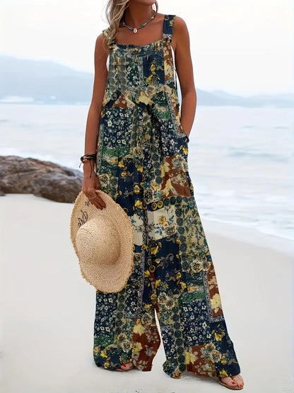 Vrouwelijke Jumpsuit Zomerjurk met Vierkante Halslijn - StudioMarella