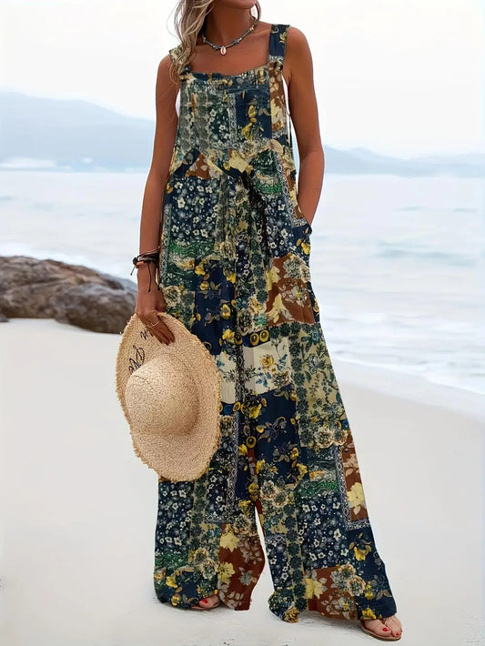 Vrouwelijke Jumpsuit Zomerjurk met Vierkante Halslijn - StudioMarella