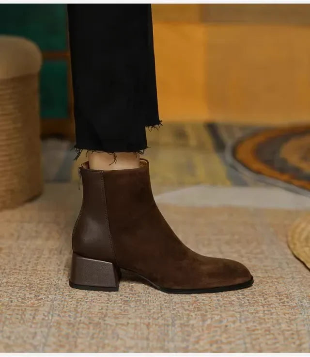 Enkellaars Lage Hak Comfortabele Schoen