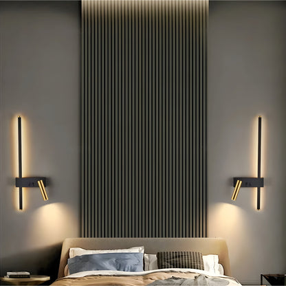 Wandlamp LED Zwart Goud Met Schakelaar Up Down Light